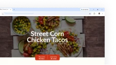 IU de Chrome que muestra la función de personalización de recetas